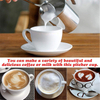 우유 Frother HomeGoal 스테인레스 스틸 수동 우유 Frother 핸드 헬드 커피 우유 Frothing 투수