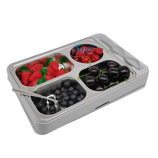 2022 아마존 도매 Leakageproo 스테인리스 아이 음식 콘테이너 학교 금속 Bento 도시락 상자