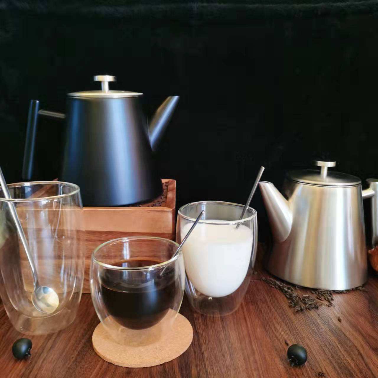 Removeable Infuser가 있는 스테인레스 스틸 이중 벽 찻주전자 과일 초본 및 주입을 위한 1.2L Stovetop 차 메이커
