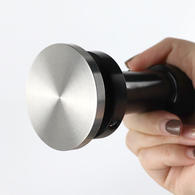 블랙 알루미늄 핸들 및 스탠드 Barista Espresso Tamper 51-58mm 기본 커피 Tamper with Spring