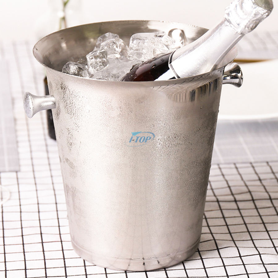 주문 로고는 Serveware 두 배 벽으로 막힌 스테인리스 당 사건 모임을 위한 격리된 얼음 양동이