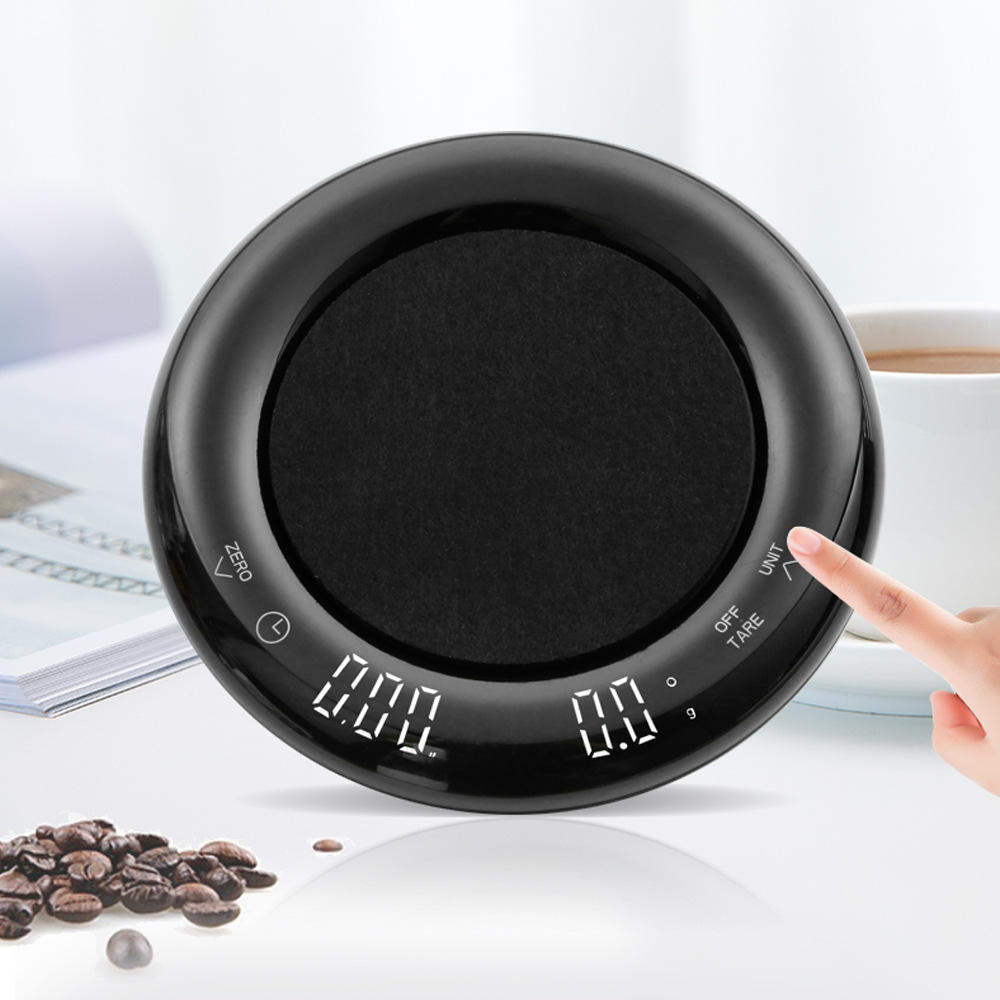 2Kg 0.1g 개인 상표 아크릴 플랫폼 터치 스크린 타이머 주방 전자 디지털 커피 저울에 부어