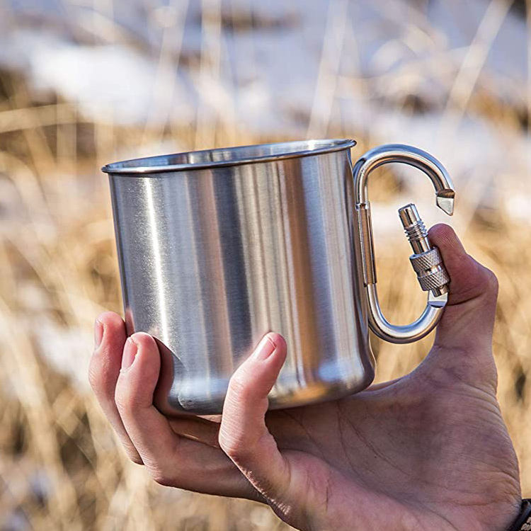 Carabiner 머그잔 Carabiner 머그잔과 도매 이중 벽 스테인레스 스틸 커피 컵 캠핑 텀블러