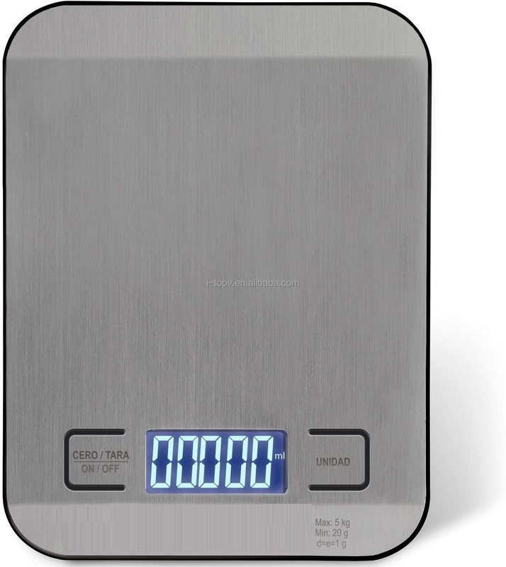 타이머가있는 디지털 커피 저울 CestMall 3kg/0.1g 높은 LED 숨겨진 화면 USB 충전식 금속 접시 주방 저울