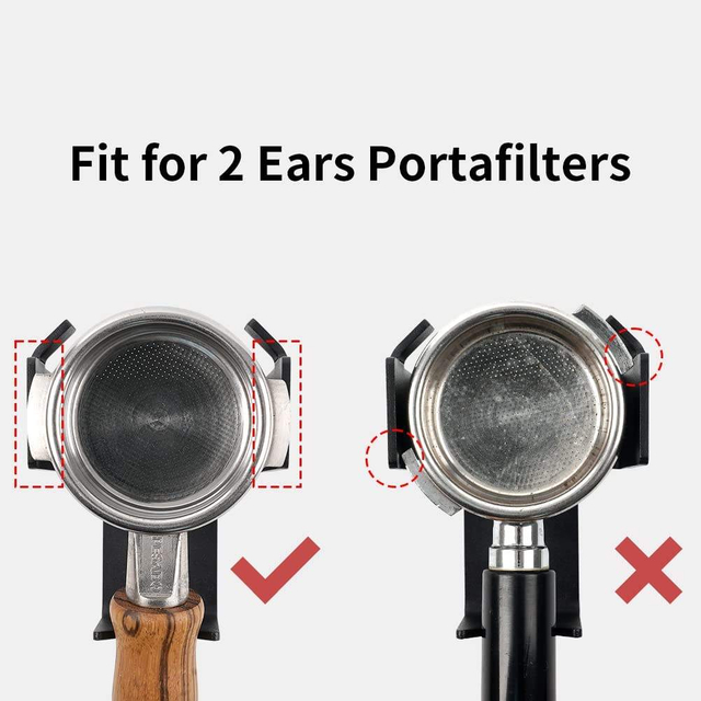 커피 Portafilter 벽 마운트 랙 내구성 에스프레소 Portafilter 벽 홀더 58mm 51mm 귀 브래킷