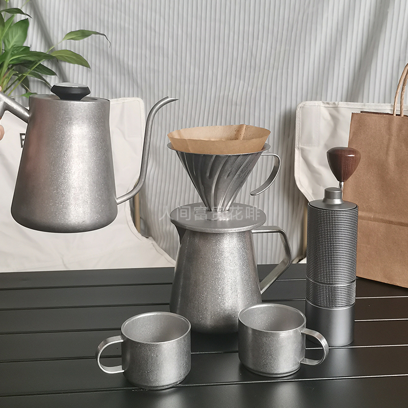 V60 커피 세트 세라믹 버 커피 그라인더 도저 필터 주전자 여행 가방 선물 키트 바리 스타 도구 에스프레소 커피 선물 세트