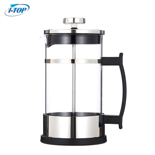 I-TOP GFP13 무료 샘플 600ml 800ml 1000ml 저가 dropshipping 커피 메이커 cafetiere 스테인레스 유리 커피 프렌치 프레스