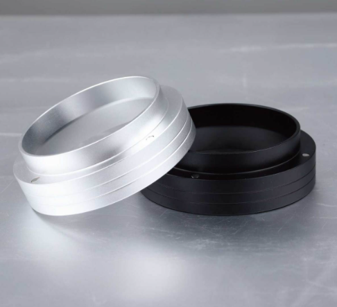 도징 링 알루미늄 커피 파우더 도징 링 깔때기 자기 교체 커피 메이커 액세서리 블랙(58MM)