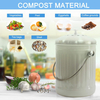 1.3 Gal Composter with Lid Gavinizational 아연 금속 주방 수조 녹 방지 퇴비 빈 숯 필터 포함