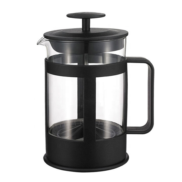 도매 600ML 800ML 1L 프렌치 프레스 커피 메이커 프리미엄 유리 커피 포트 프렌치 프레스 나무 손잡이