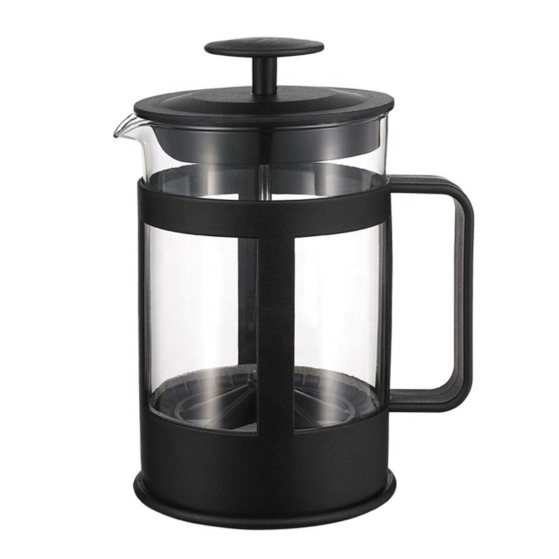 도매 600ML 800ML 1L 프렌치 프레스 커피 메이커 프리미엄 유리 커피 포트 프렌치 프레스 나무 손잡이