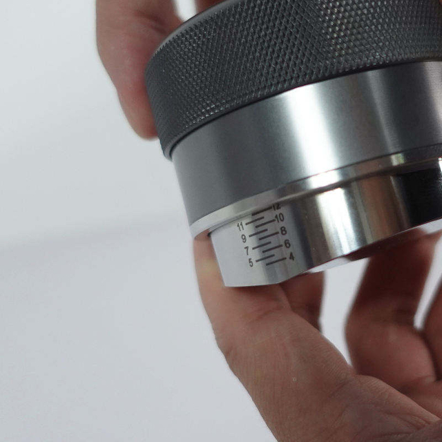 58MM 커피 분배기, 스테인레스 스틸 커피 분배기 호두 장식 나무와 조절 가능한 높이 커피 분배기