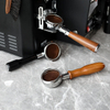 Ecocoffee Delonghi 용 51mm 커피 에스프레소 밑면이없는 나무 손잡이 커피 Portafilter
