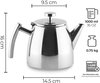 Removeable Infuser가 있는 스테인레스 스틸 이중 벽 찻주전자 과일 초본 및 주입을 위한 1.2L Stovetop 차 메이커
