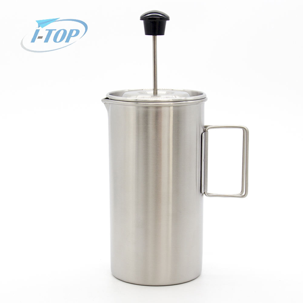 캠핑 커피 여과기 냄비 304 스테인레스 스틸 커피 만들기 야외 여행 캠프 파이어 Stovetop Fast Brew 커피 프레스