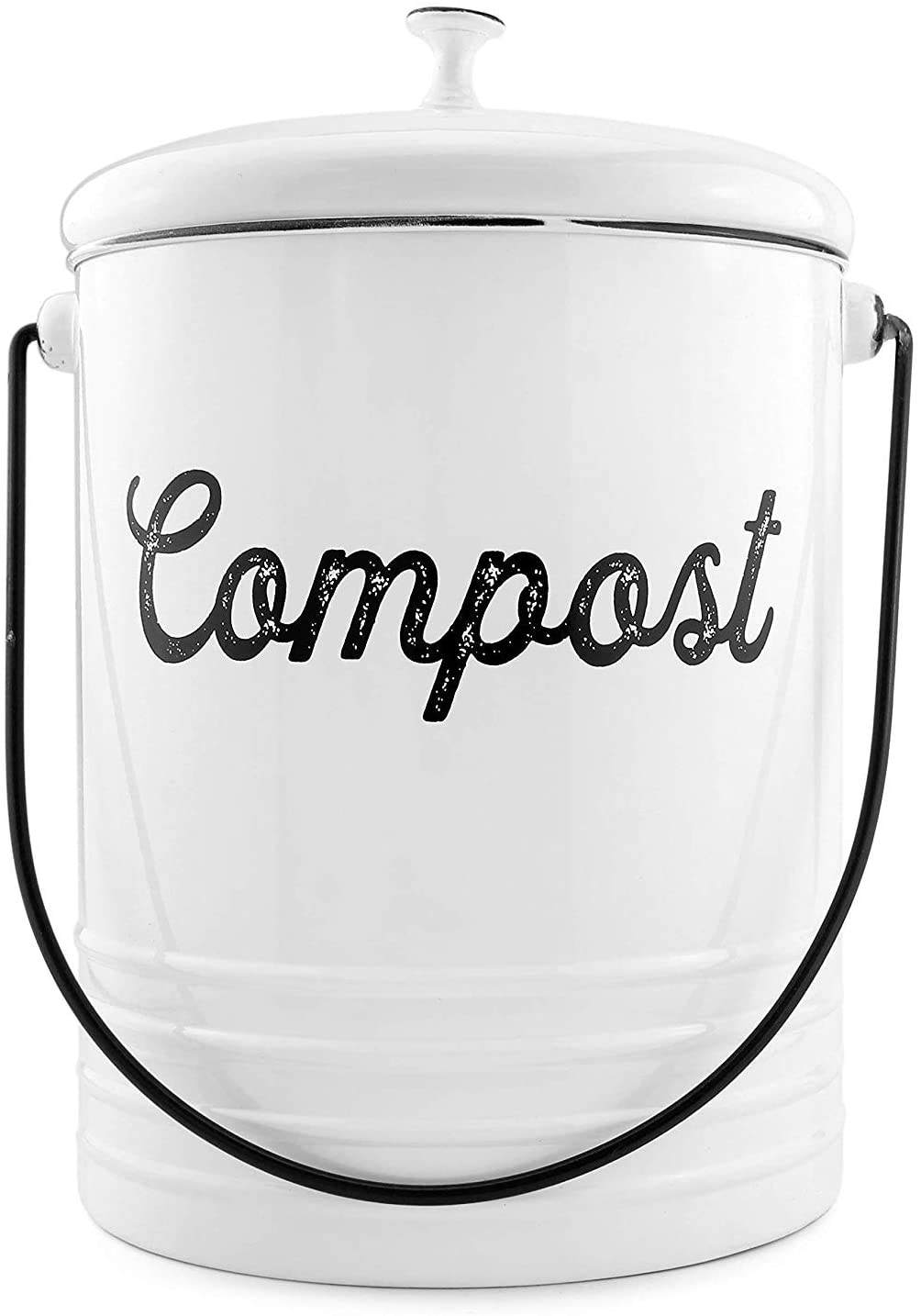 1.3 Gal Composter for Kitchen Countertop 녹 방지 실내 비 냄새 필터 Compost Bin with Lid