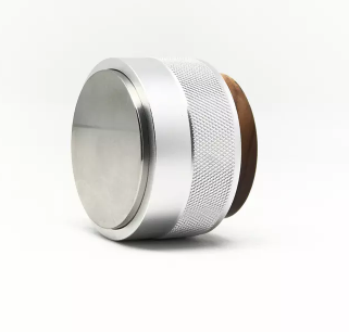58MM 커피 분배기, 스테인레스 스틸 커피 분배기 호두 장식 조정 가능한 높이 커피 분배기 나무