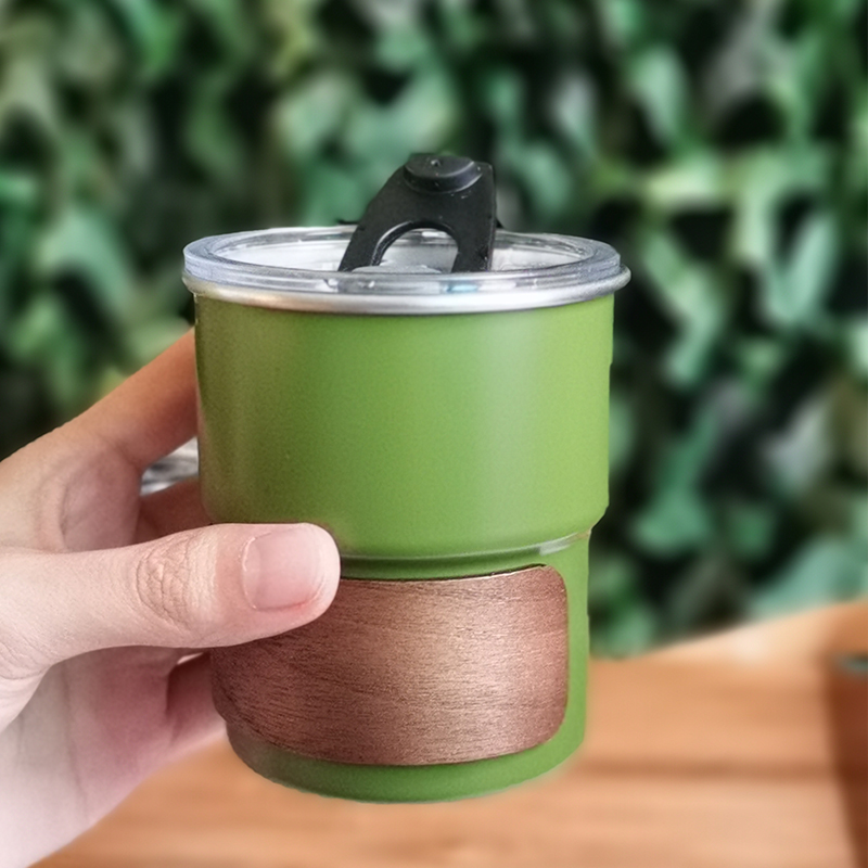 휴대용 커피 잔 300ml 단일 레이어 304 스테인레스 스틸 맥주 컬링 워터 캠핑 컵