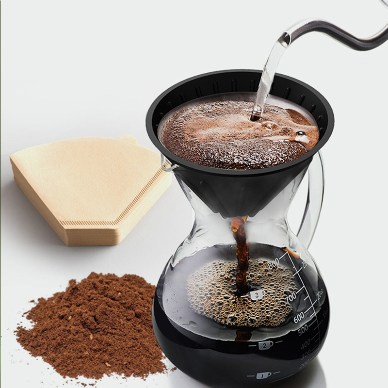 재사용 가능한 접이식 콘 필터 홀더 Cold Brew Drip Collapsible Pour Over Silicone Coffee Dripper