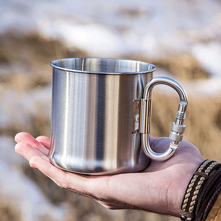 Carabiner 머그잔 Carabiner 머그잔과 도매 이중 벽 스테인레스 스틸 커피 컵 캠핑 텀블러