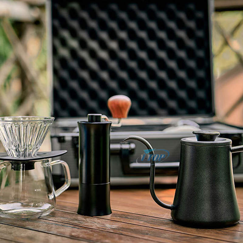 V60 아랍어 붓는 주전자 키트 바리스타 도구 커피 캠핑 가방 커피 & 차 세트 커피 찌꺼기