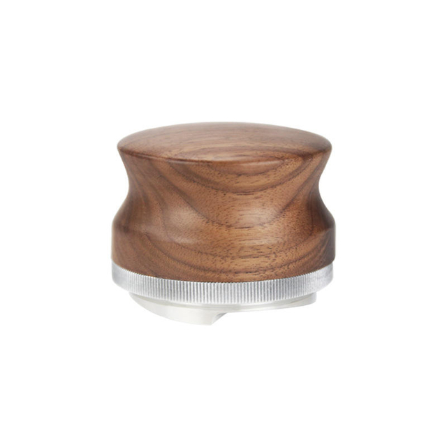 58mm 커피 분배기 나무 커피 탬퍼 조정 가능한 높이 커피 레벨러 도구 3 각진 슬로프 스테인레스 스틸