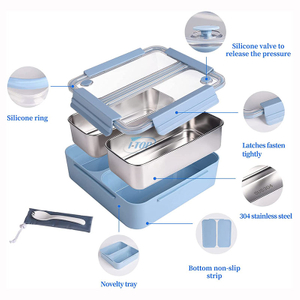 도매 성인 및 어린이 누출 방지 점심 도시락 상자 식품 저장 용기 뚜껑이있는 304 스테인레스 스틸 도시락 상자