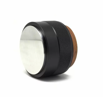 58MM 커피 분배기, 스테인레스 스틸 커피 분배기 호두 장식 조정 가능한 높이 커피 분배기 나무