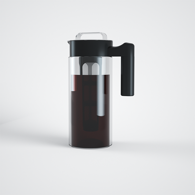 친환경 BPA 무료 도매 1300ml 붕규산 투명 유리 콜드 브루 아이스 커피 메이커 투수 이동식 주입기