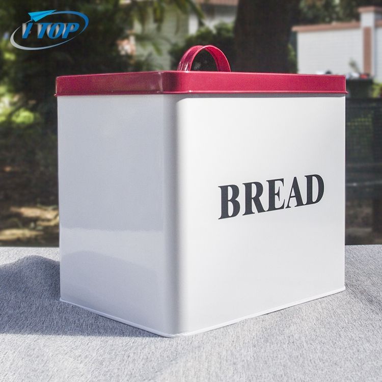 주문을 받아서 만들어진 로고 금속 저장 빵 상자는 부엌 저장 빵 궤 세트 음식 저장 상자를 놓습니다