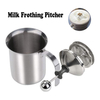 우유 Frother HomeGoal 스테인레스 스틸 수동 우유 Frother 핸드 헬드 커피 우유 Frothing 투수