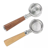 Ecocoffee Delonghi 용 51mm 커피 에스프레소 밑면이없는 나무 손잡이 커피 Portafilter
