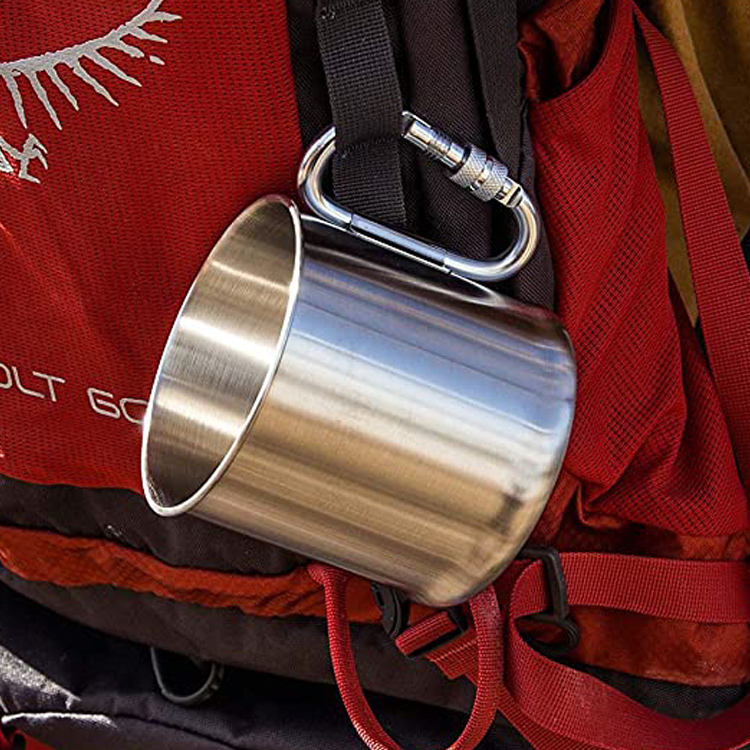 Carabiner 머그잔 Carabiner 머그잔과 도매 이중 벽 스테인레스 스틸 커피 컵 캠핑 텀블러