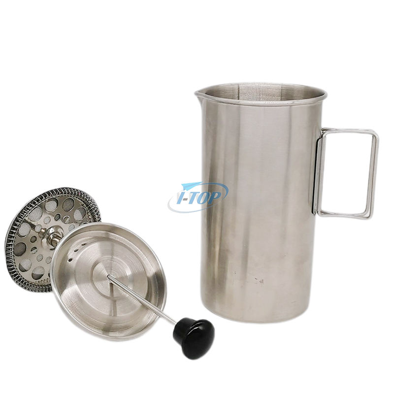 캠핑 커피 여과기 냄비 304 스테인레스 스틸 커피 만들기 야외 여행 캠프 파이어 Stovetop Fast Brew 커피 프레스