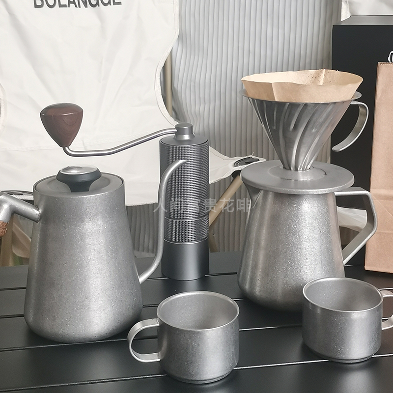 V60 커피 세트 세라믹 버 커피 그라인더 도저 필터 주전자 여행 가방 선물 키트 바리 스타 도구 에스프레소 커피 선물 세트