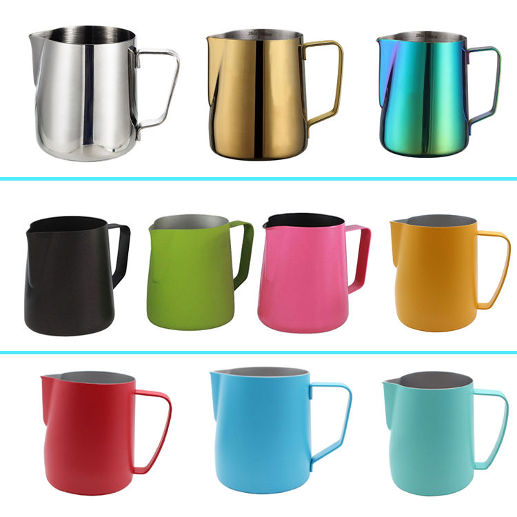 350ml 600ml 커피 에스프레소 우유 Frothing 투수 측정 저울 스테인레스 스틸 우유 주전자