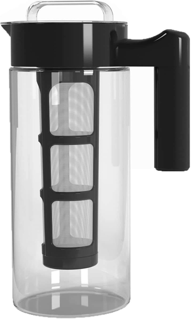 친환경 BPA 무료 도매 1300ml 붕규산 투명 유리 콜드 브루 아이스 커피 메이커 투수 이동식 주입기