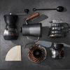 v60 야외 현대 수동 드립 여행 가방 선물 상자 포장 그라인더 냄비 주전자 커피 메이커 세트에 부어